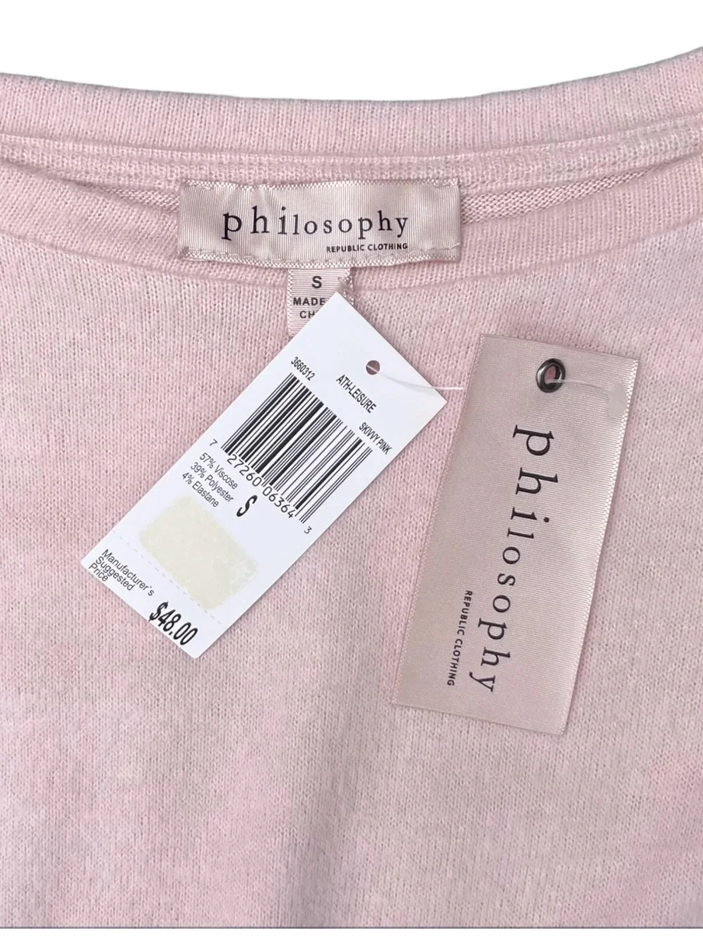 Philosophy NWT Sweater Feminine Bell Sleeve Soft Comfy Cashmere Feel - Picture 4 of 9